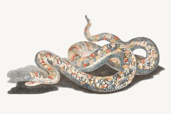 A snake by Johan Teyler 1648-1709