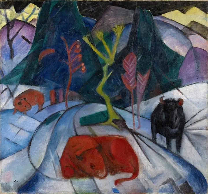 A Bison in Winter (The Red Bison) (1913)