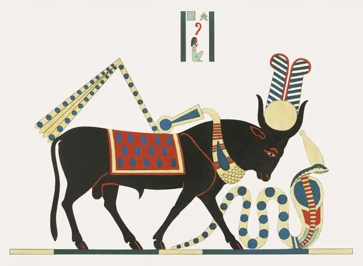 Apis illustration from Pantheon Egyptien (1825)