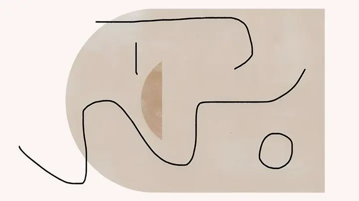 Beige Abstract Artwork