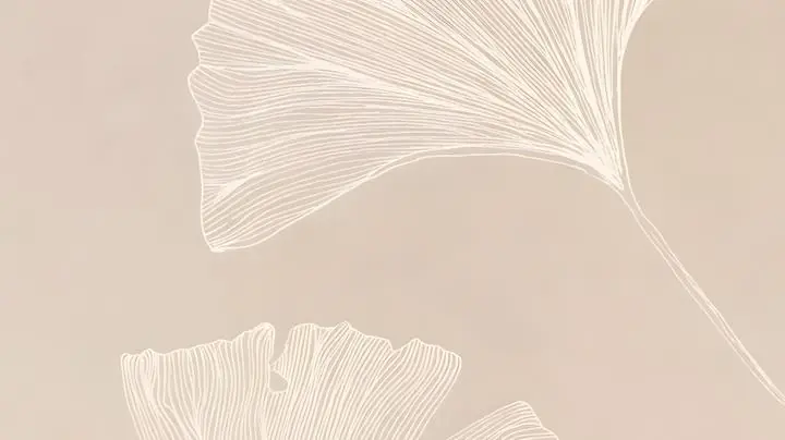 Beige Ginkgo Leaves 2