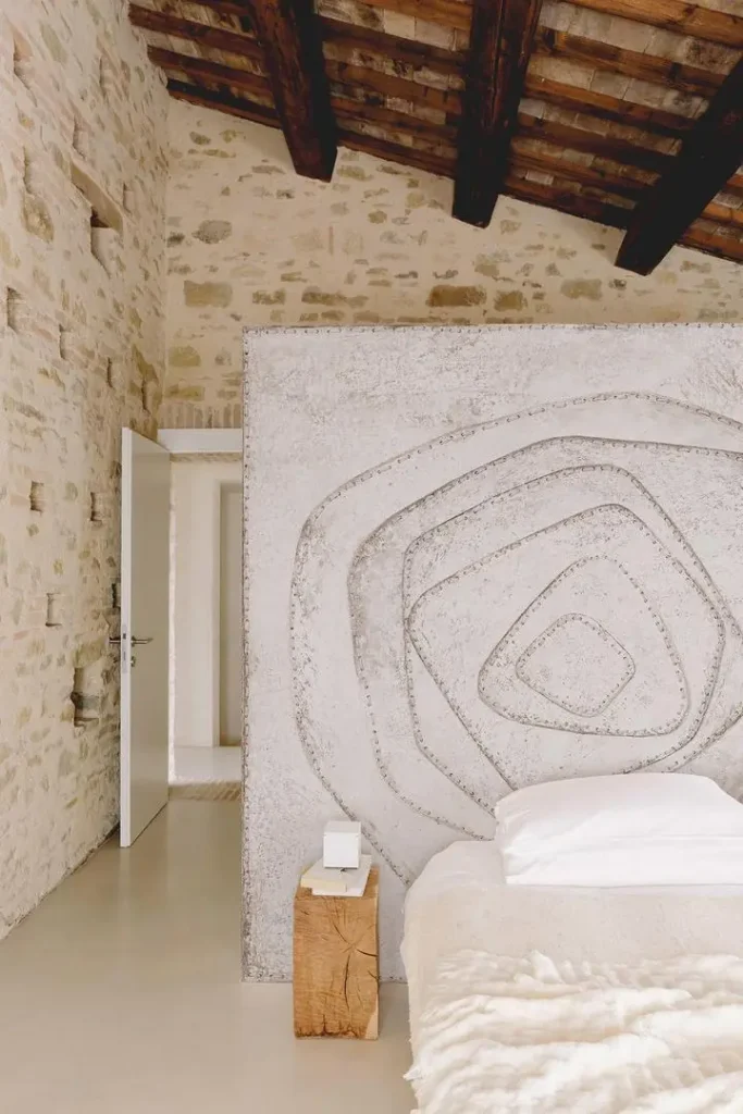 Beige Stitched Square Rug