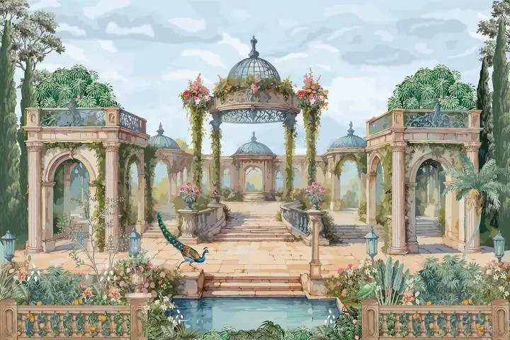 Beige Stone Garden Archway