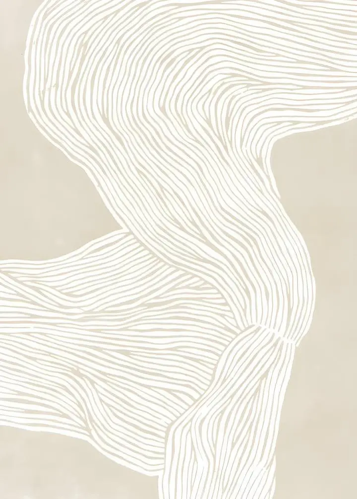 Beige Wavy Lines Pattern