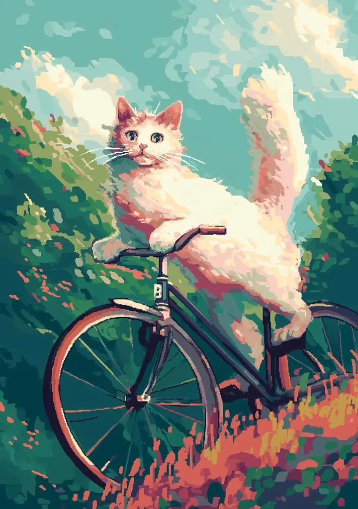 Bicycle Playful Cat Ride