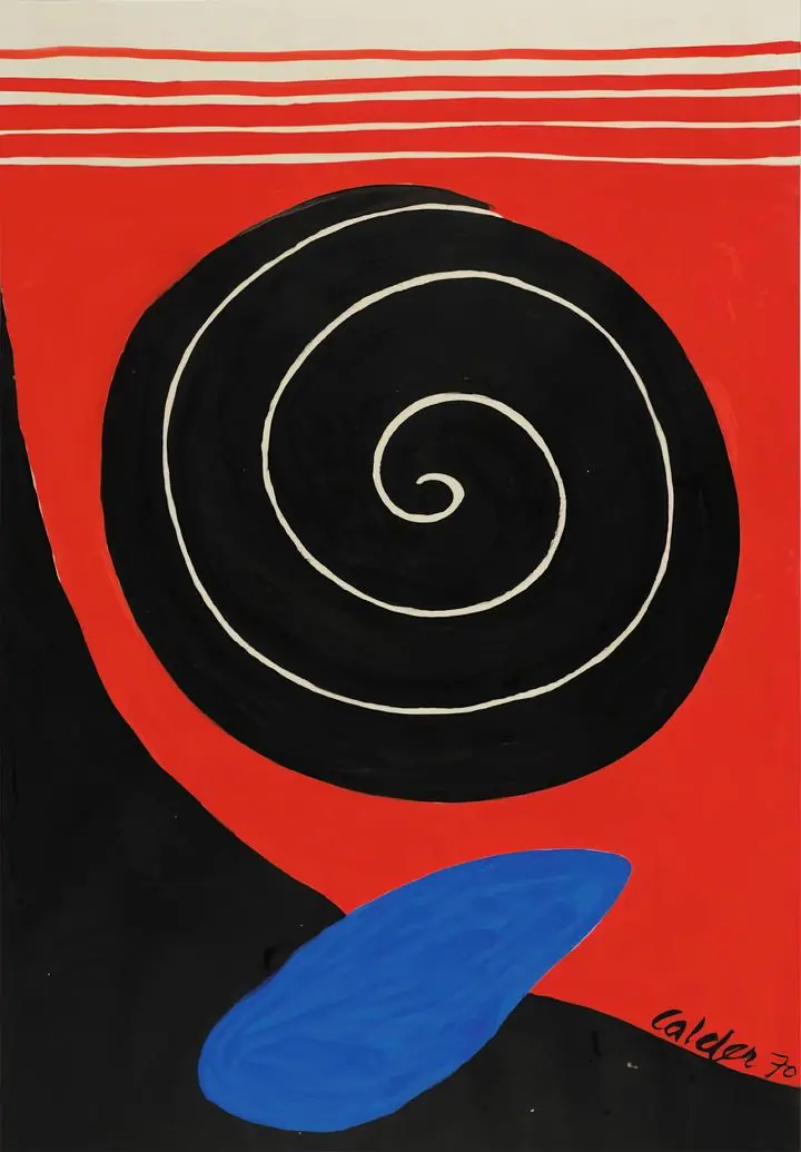 Big Boulder, Filled Spiral (1970), Paintings, Alexander Calder, Wallpaper, Wall Art, Acrylic, Stretch Ceiling, Glass Film, Wall Mural, Home Decor, Kids, Bedroom, living room, Office, UV Print, Flat bed, Embossed, Artist, Design, Canvas, Canvas Print, Art Prints, Foamboard, Sand Art, Vinyl, Tote Bag, Leather, Rexine, Carpet, Mat, Backlit Fabric, ACP, Print, Metal, Surat, Gujarat, India