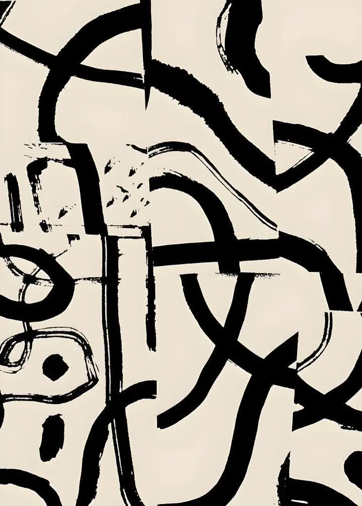 Black Abstract Art 4