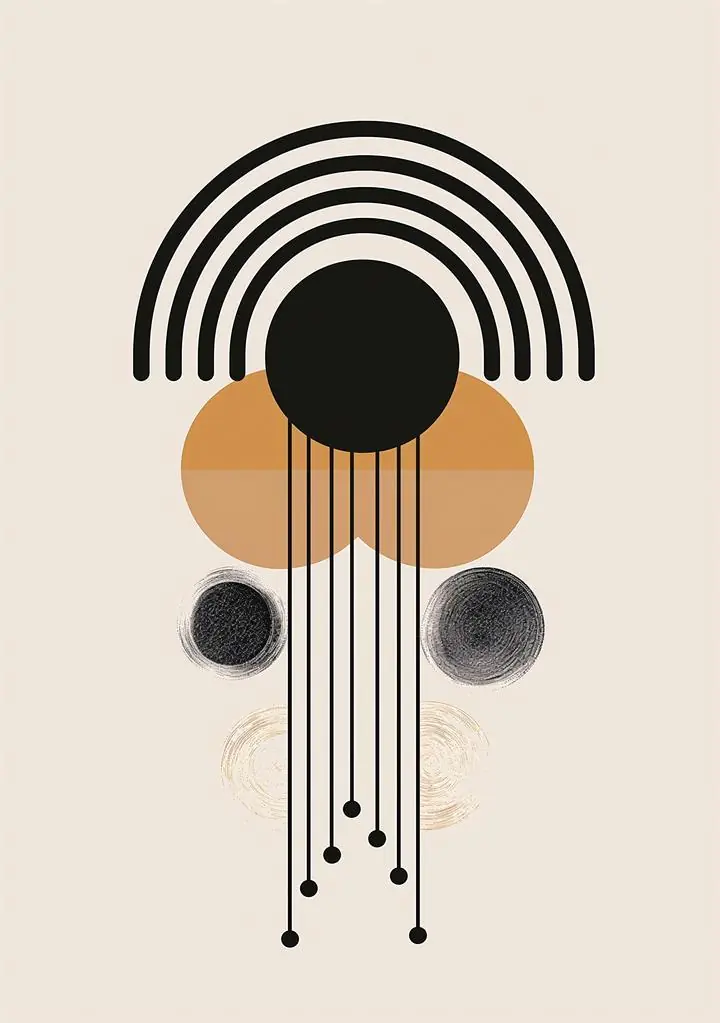 Black Abstract Art Composition