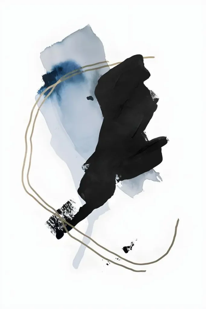 Black Abstract Art Piece 2