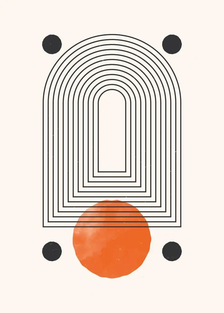 Black And Orange Archway Graphic