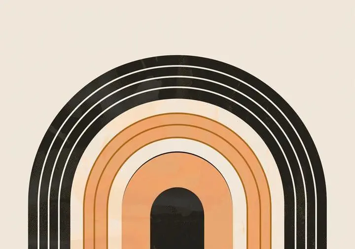 Black And Orange Archway