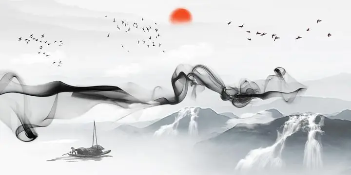 Black And White Landscape Painting