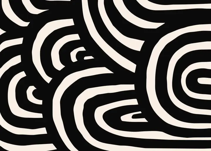 Black And White Swirls Pattern