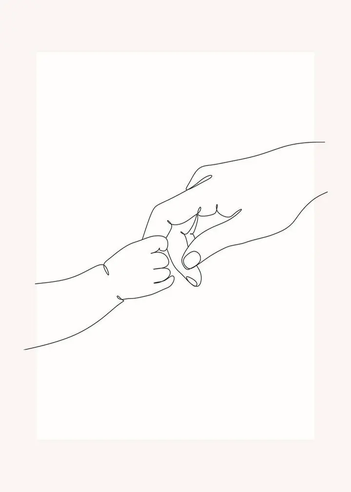 Black Line Drawing Hands 2