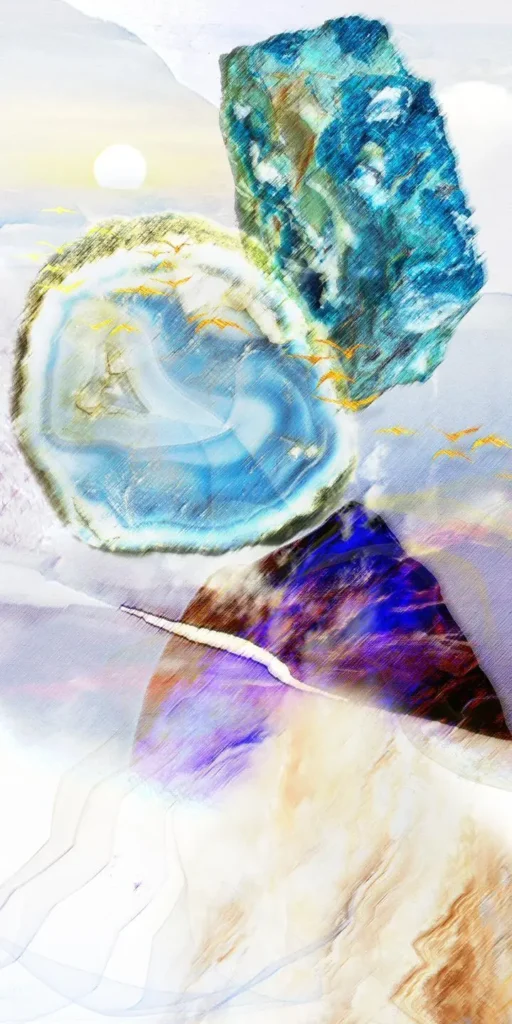 Blue Agate Geode Slice