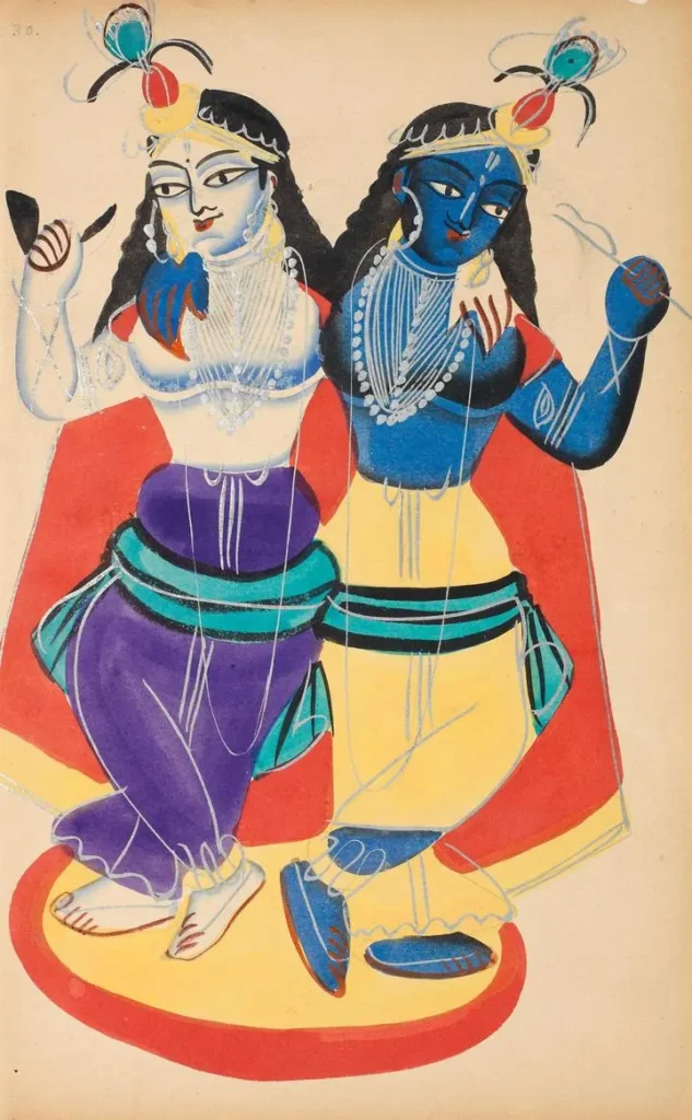 Blue And White Dancers