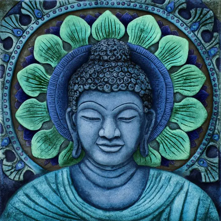 Blue Buddha Head