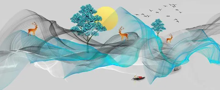 Blue Deer Mountain Landscape