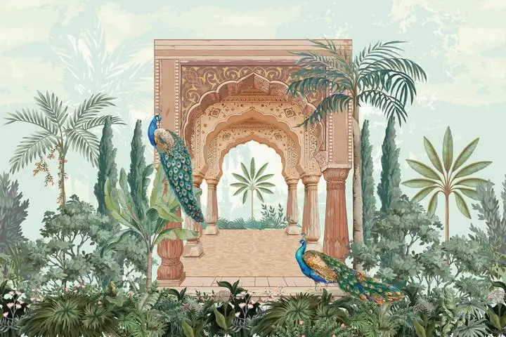 Blue Green Peacock Archway