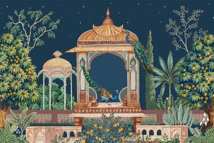 Blue Green Peacock Pavilion