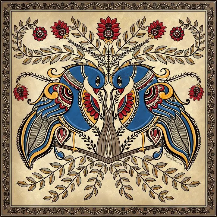 Blue Peacock Design
