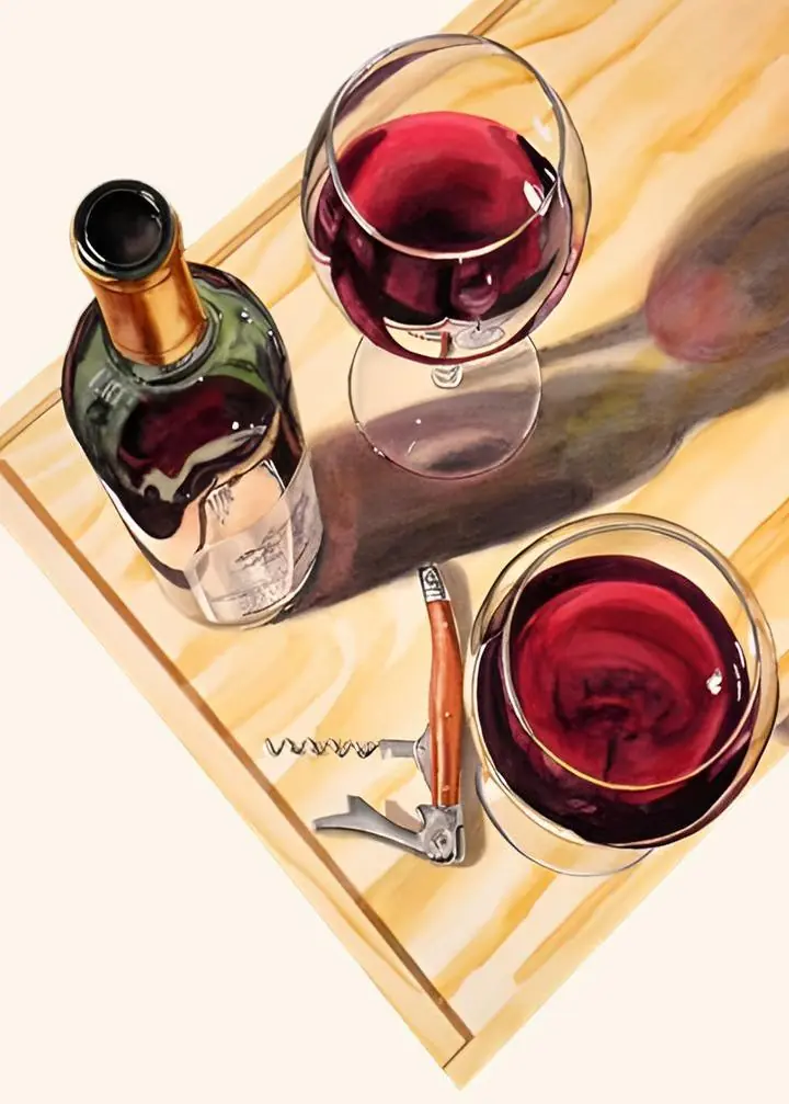 Bottle Wine Glass Tray