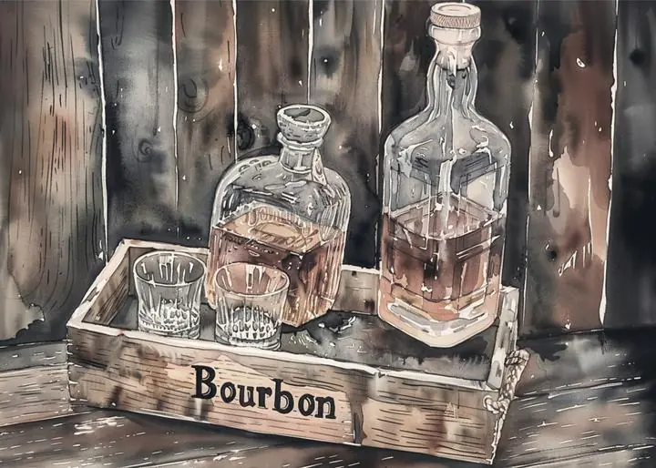 Bourbon Bottles Shots