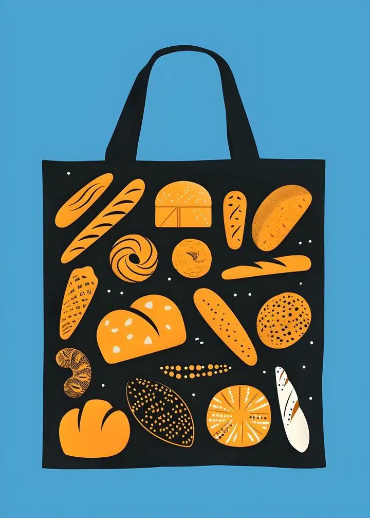 Bread Black Tote Bag