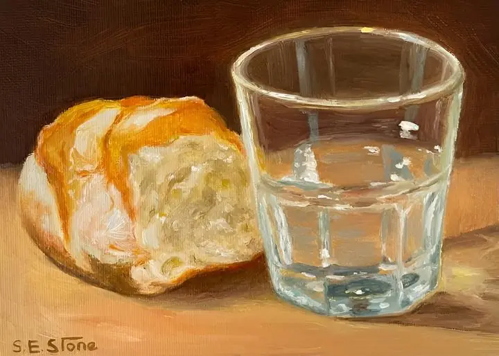 Bread Glass of Water Bread and Glass