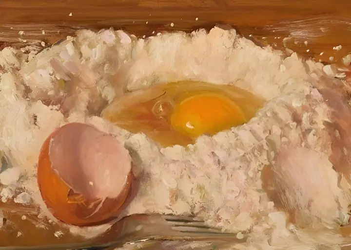 Broken Egg Mixture Cracked Egg Batter