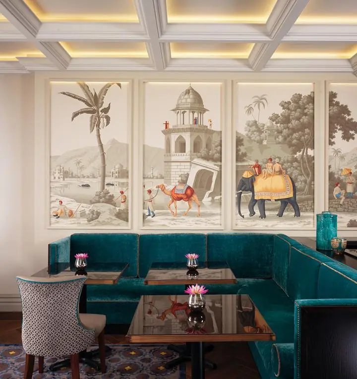 Brown Camel Gray Elephant Red Turban