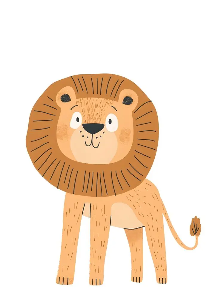 Brown Cartoon Lion