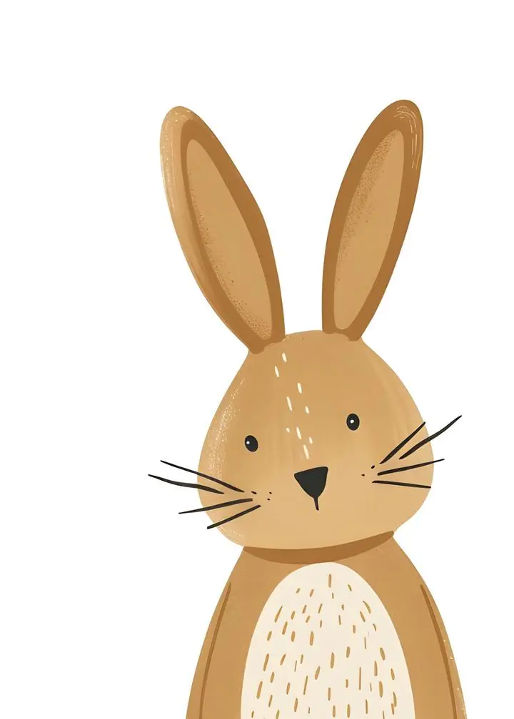 Brown Cartoon Rabbit