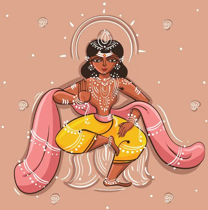 Brown Hindu Dancer Girl