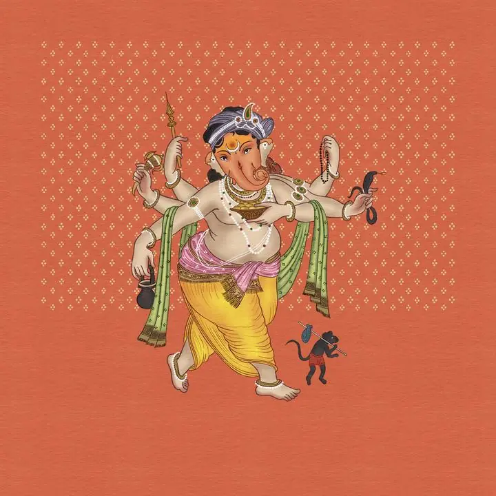 Brown Hindu God Ganesh Statue