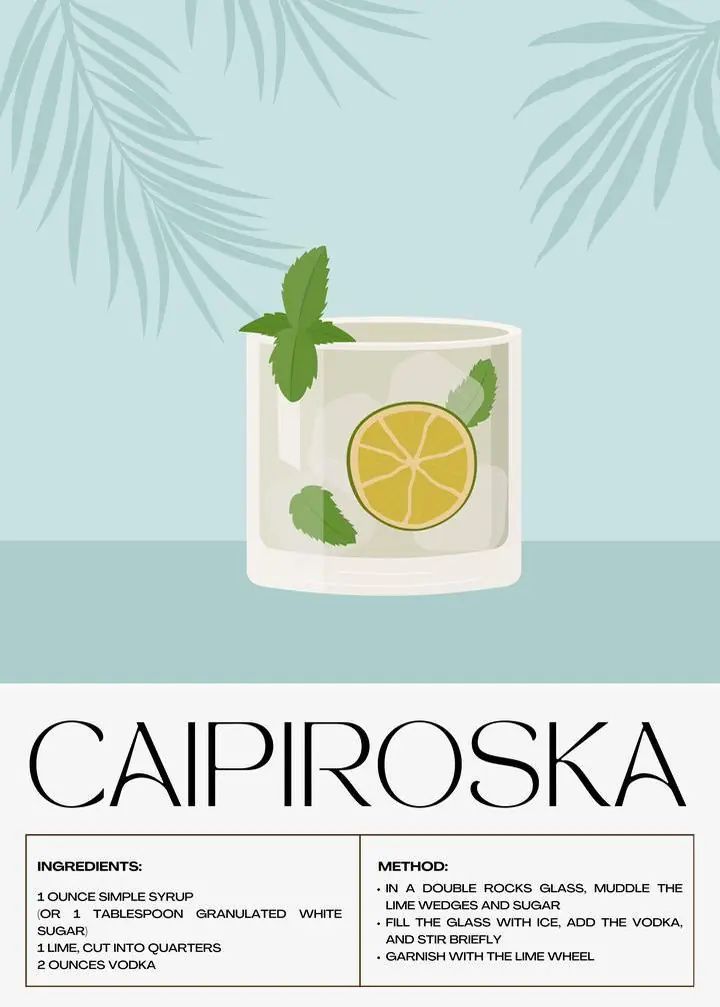 Caiiroska Vodka Refreshing Summer Drink
