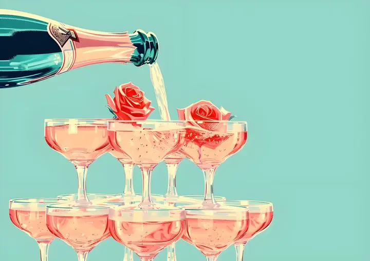 Champagne Tower Celebration