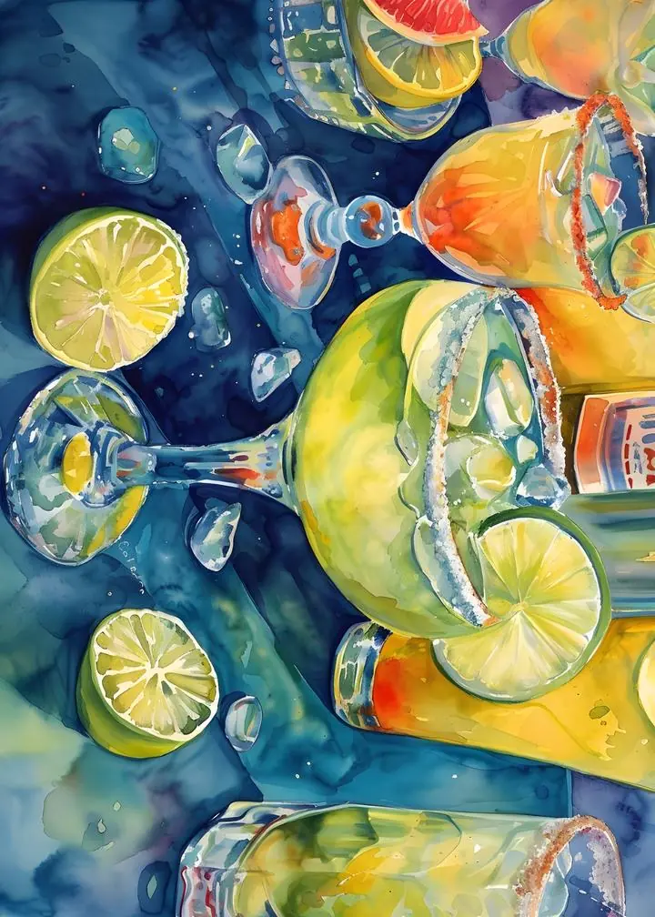 Cocktails and Lime Wedges