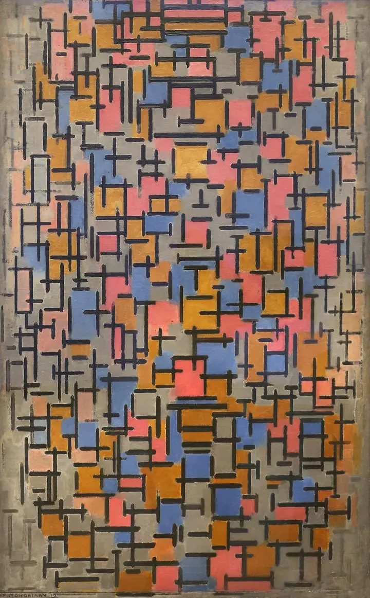 Composizione (1916), Paintings, Piet Mondrian, Wallpaper, Wall Art, Acrylic, Stretch Ceiling, Glass Film, Wall Mural, Home Decor, Kids, Bedroom, living room, Office, UV Print, Flat bed, Embossed, Artist, Design, Canvas, Canvas Print, Art Prints, Foamboard, Sand Art, Vinyl, Tote Bag, Leather, Rexine, Carpet, Mat, Backlit Fabric, ACP, Print, Metal, Surat, Gujarat, India