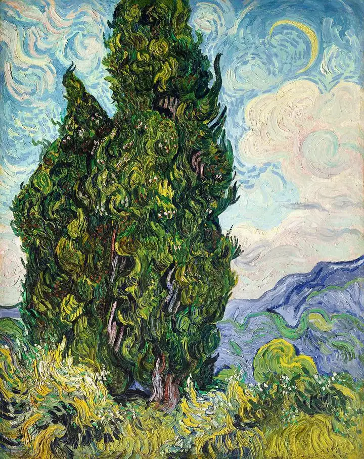 Cypresses 1889 by Vincent