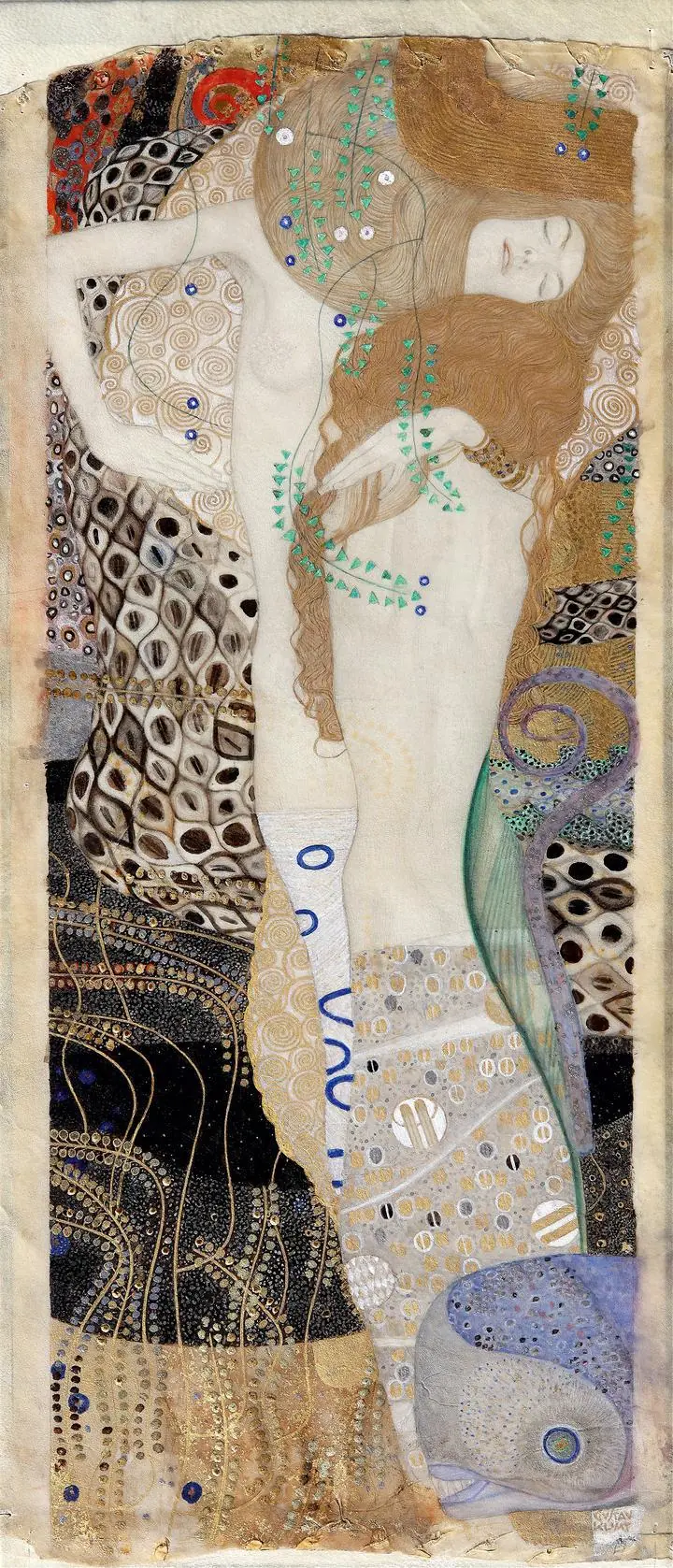 Girlfriends (Water Snakes I) (1904), Paintings, Gustav Klimt, Wallpaper, Wall Art, Acrylic, Stretch Ceiling, Glass Film, Wall Mural, Home Decor, Kids, Bedroom, living room, Office, UV Print, Flat bed, Embossed, Artist, Design, Canvas, Canvas Print, Art Prints, Foamboard, Sand Art, Vinyl, Tote Bag, Leather, Rexine, Carpet, Mat, Backlit Fabric, ACP, Print, Metal, Surat, Gujarat, India