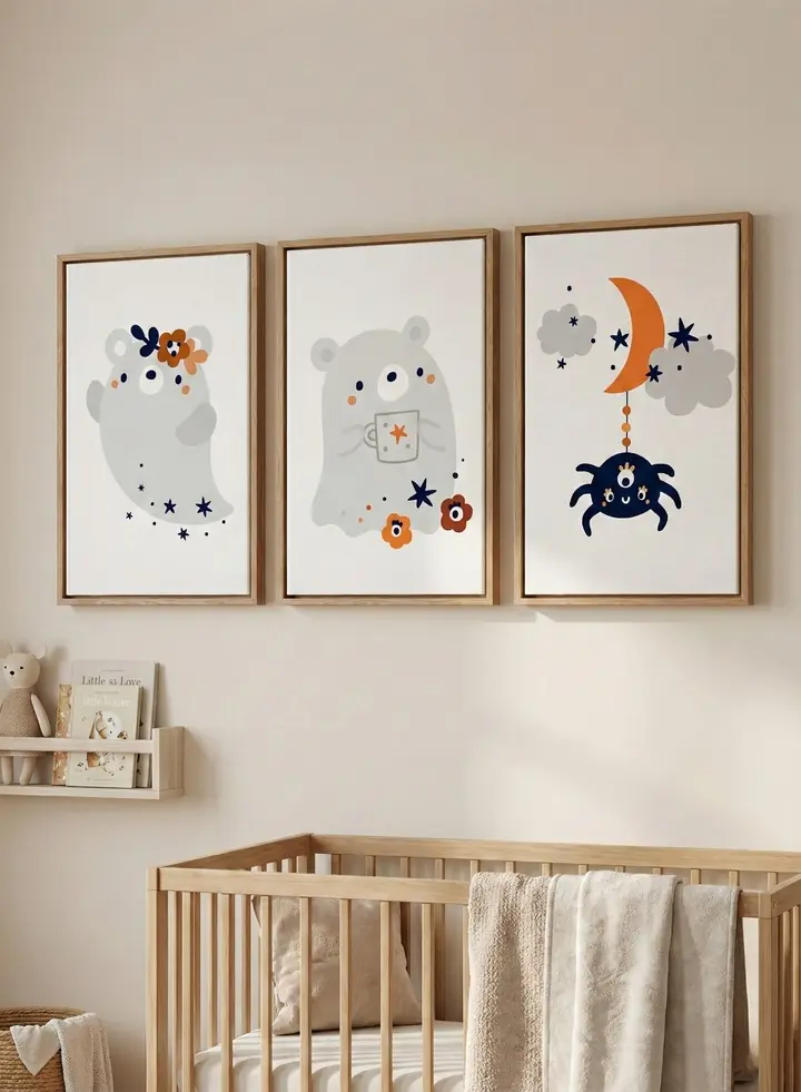 Gray Bear Orange Moon Ghost