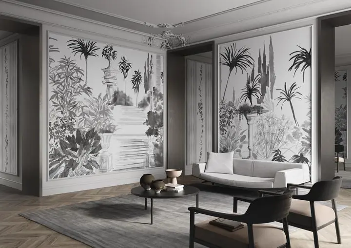 Gray Tropical Garden Staircase