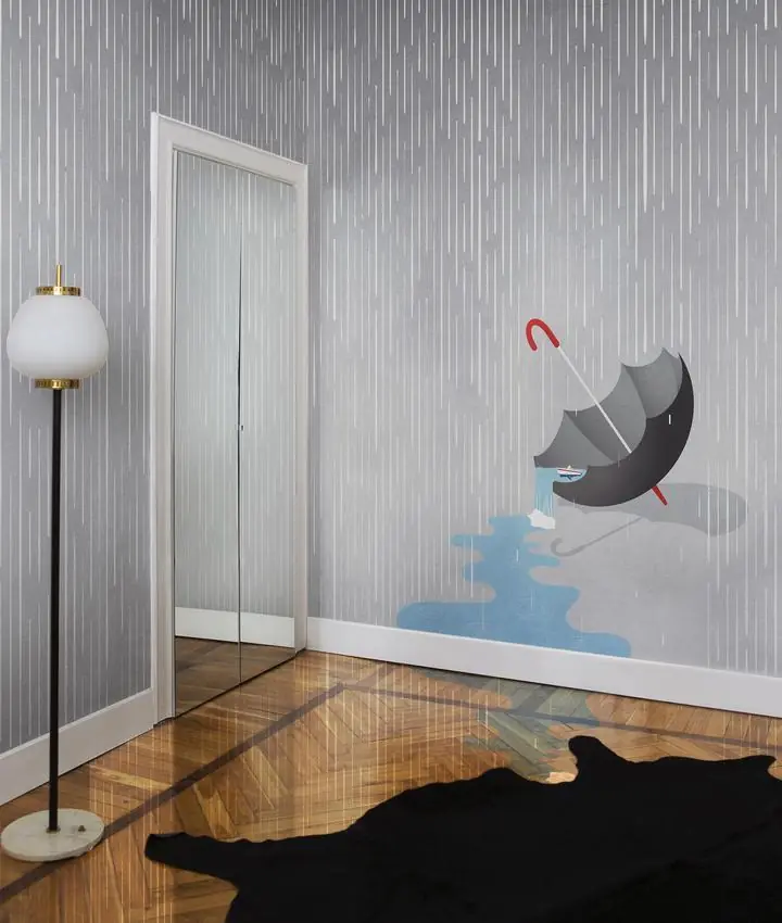 Gray Umbrella Blue Water Red Hook