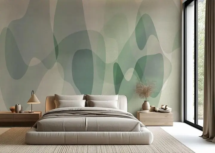 Green Abstract Art Composition