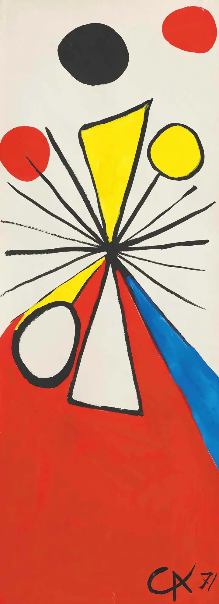 Kakemono (1971), Paintings, Alexander Calder, Wallpaper, Wall Art, Acrylic, Stretch Ceiling, Glass Film, Wall Mural, Home Decor, Kids, Bedroom, living room, Office, UV Print, Flat bed, Embossed, Artist, Design, Canvas, Canvas Print, Art Prints, Foamboard, Sand Art, Vinyl, Tote Bag, Leather, Rexine, Carpet, Mat, Backlit Fabric, ACP, Print, Metal, Surat, Gujarat, India