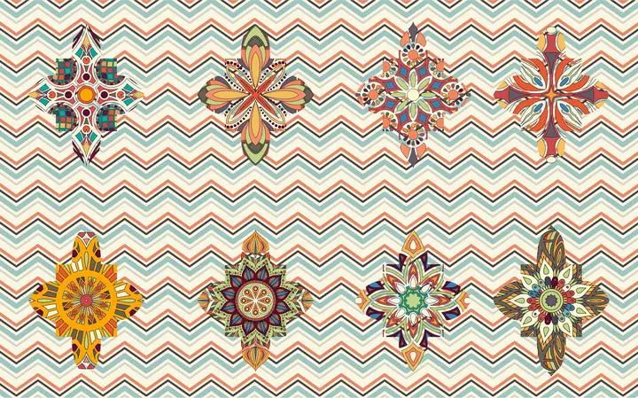 Multicolored Flower Mandala Pattern