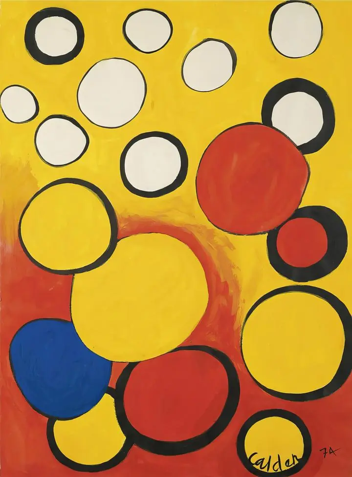 Orbs on Yellow and Red (1974)