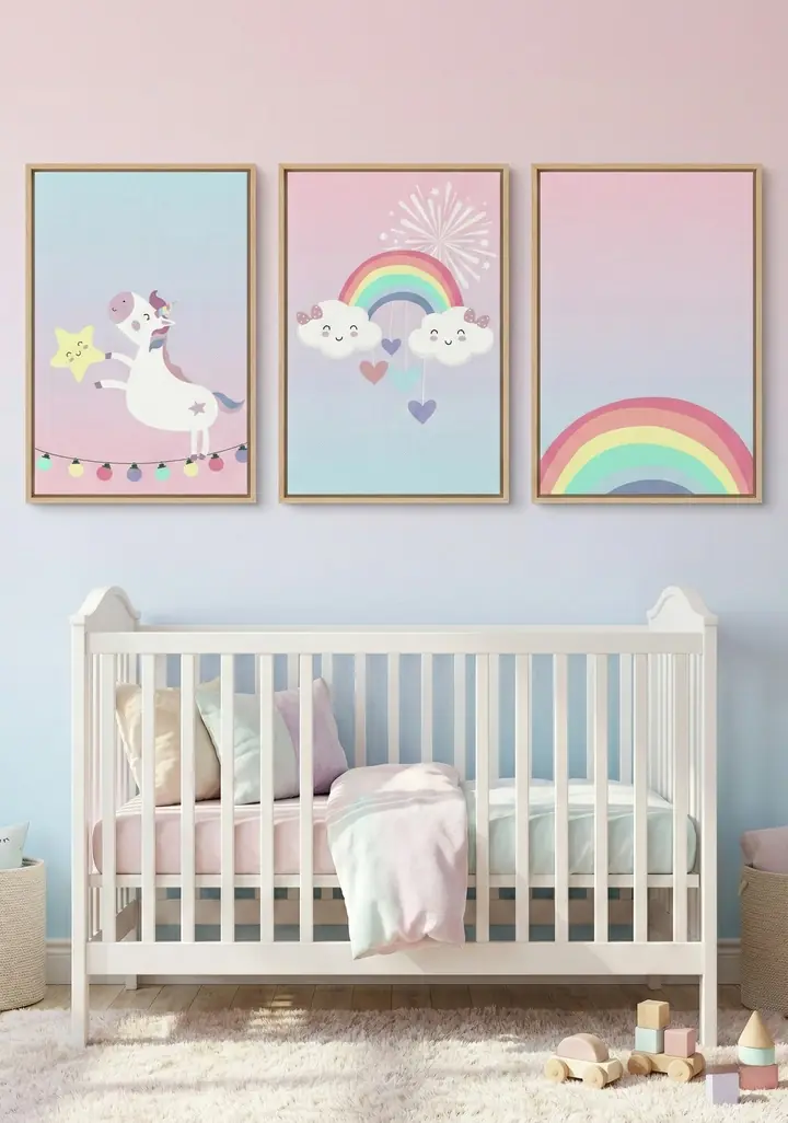Pastel Rainbow Cloud Illustration, Wall Art, Kidz, Kidz 3 Pc Kit, Wallpaper, Wall Art, Acrylic, Stretch Ceiling, Glass Film, Wall Mural, Home Decor, Kids, Bedroom, living room, Office, UV Print, Flat bed, Embossed, Artist, Design, Canvas, Canvas Print, Art Prints, Foamboard, Sand Art, Vinyl, Tote Bag, Leather, Rexine, Carpet, Mat, Backlit Fabric, ACP, Print, Metal, Surat, Gujarat, India