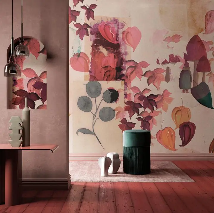 Red Leaves Purple Green Leaf Orange